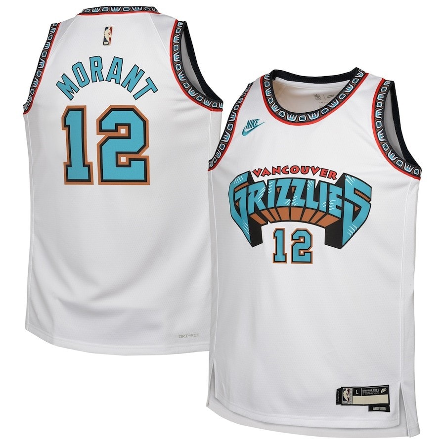 Ja Morant 12 Memphis Grizzlies 2024/25 Swingman Jersey White Classic Edition
