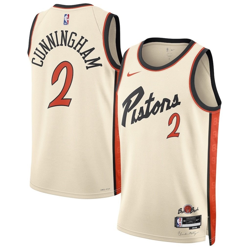 Cade Cunningham 2 Detroit Pistons Unisex 2024/25 Swingman Player Jersey City Edition Cream
