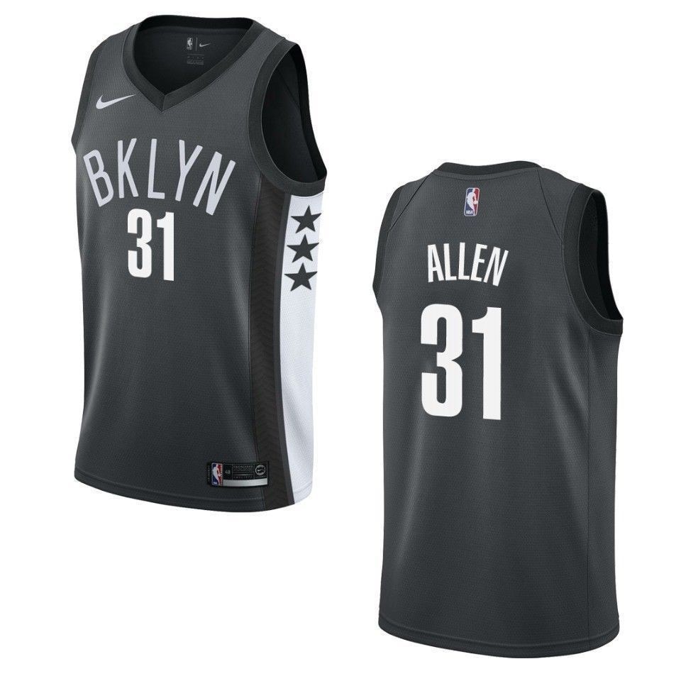 Men's Brooklyn Nets Jarrett Allen Statement Swingman Jersey Black