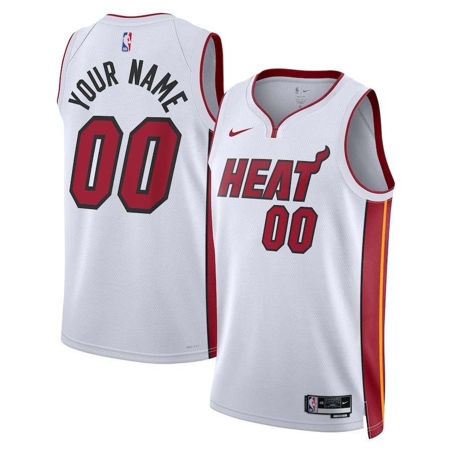 Miami Heat 2023/24 Association Swingman Custom Jersey White - Adult Sizes