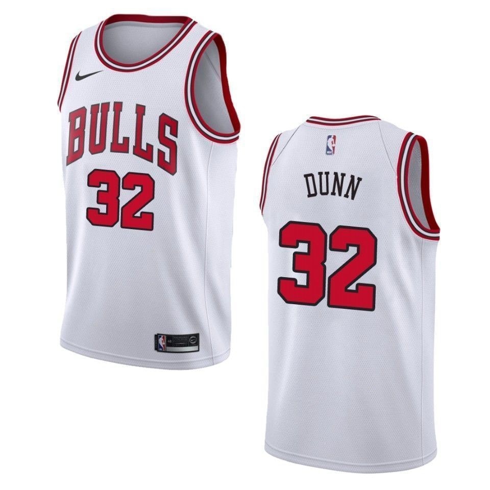 Men's Chicago Bulls Kris Dunn #32 Association Swingman Jersey - White