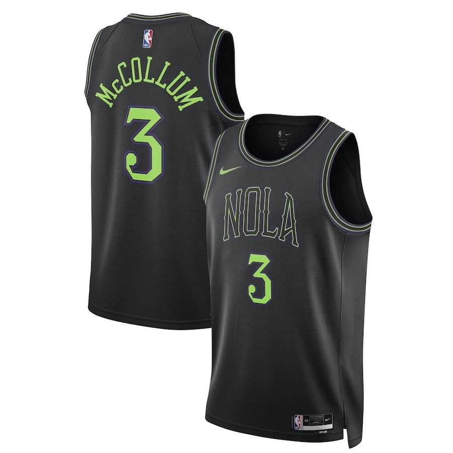 CJ McCollum 3 New Orleans Pelicans 2023/24 Swingman Jersey City Edition Unisex Black