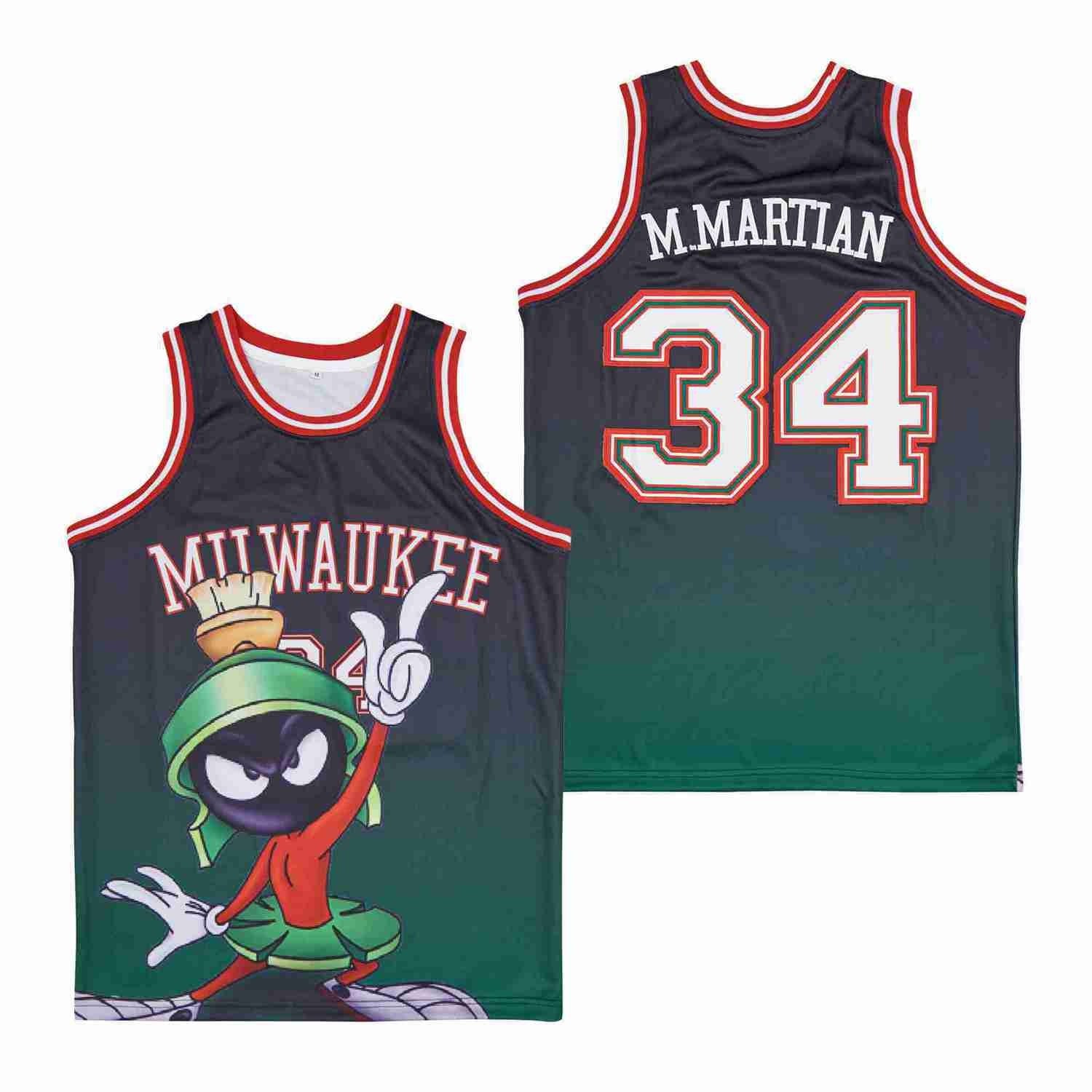 Marvin The Martian 34 Swingman Jersey Black Unisex Adult Sizes