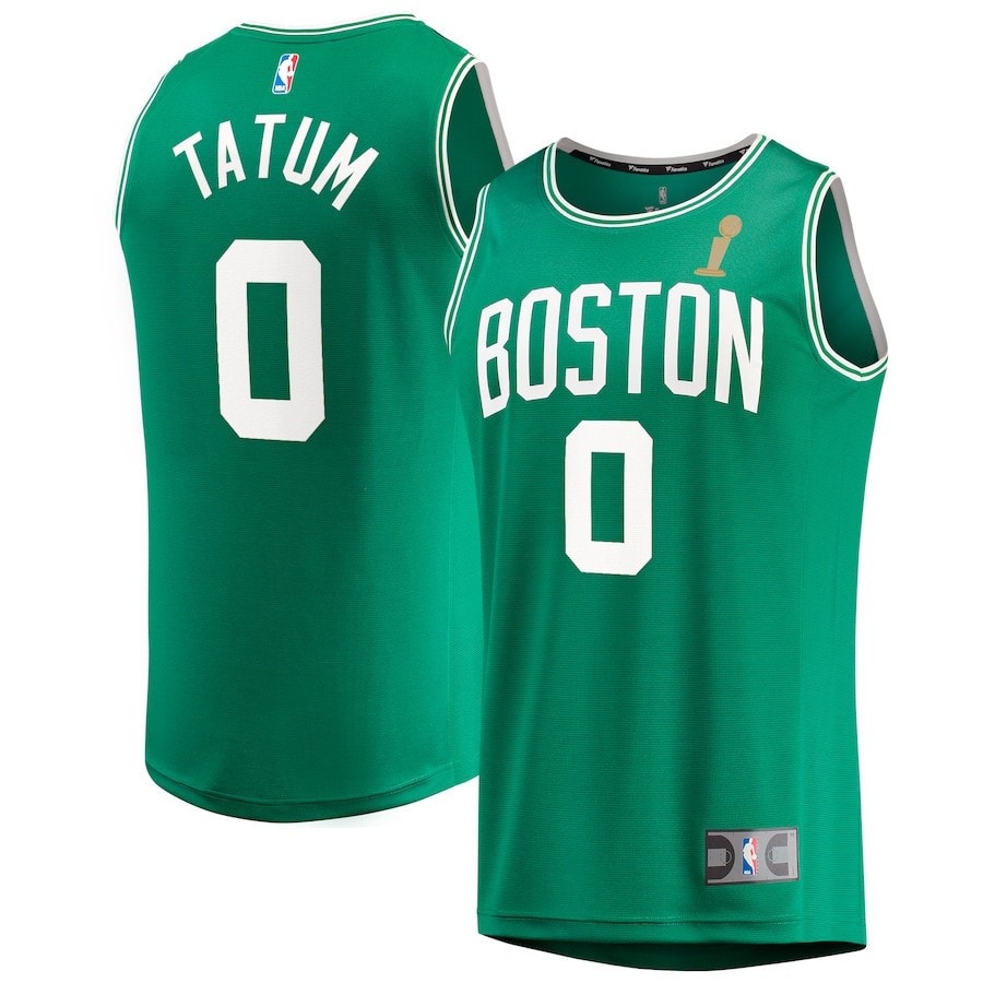 Jayson Tatum 0 Boston Celtics 2024 Finals Champions Jersey Kelly Green Icon Edition Unisex