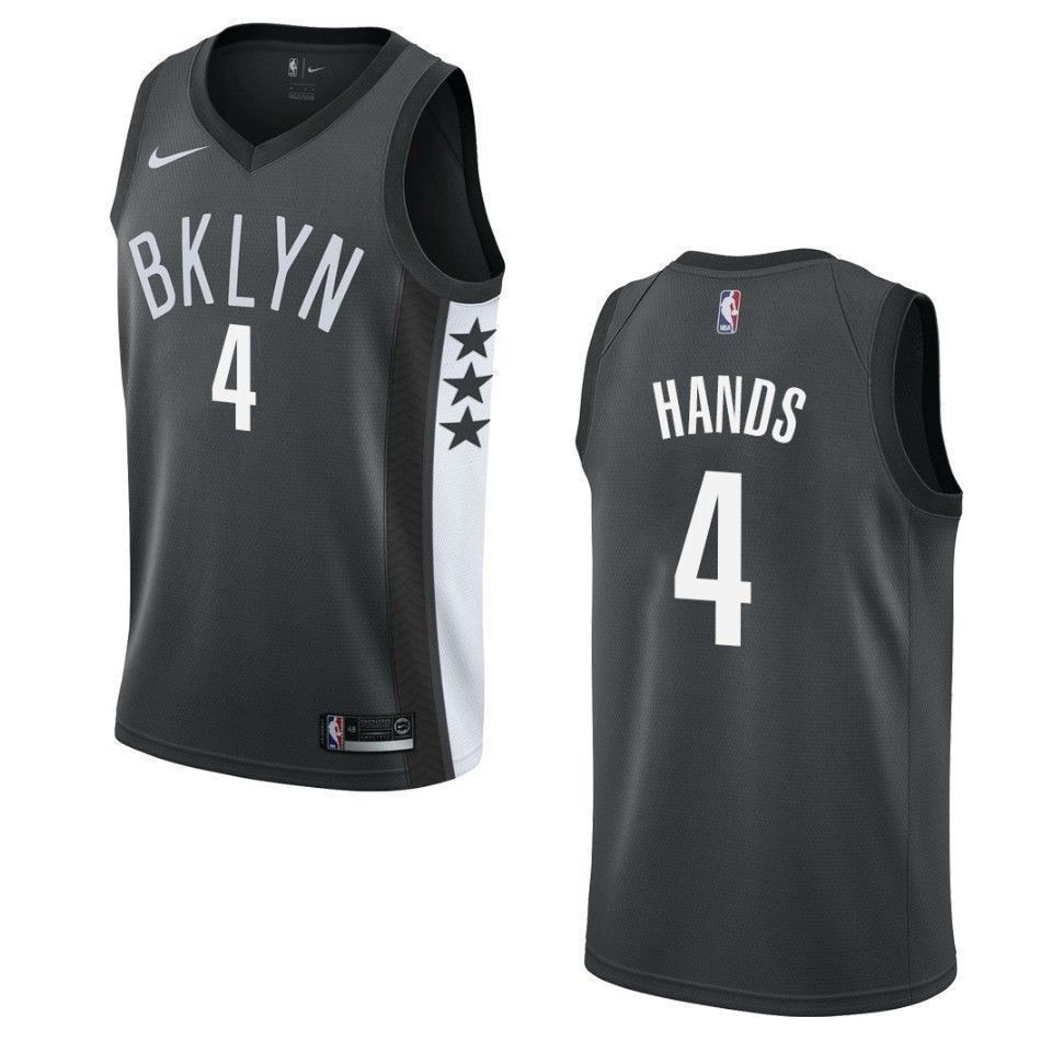 Men's Brooklyn Nets Jaylen Hands #4 Statement Swingman Jersey Black