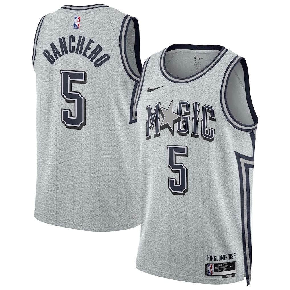 Paolo Banchero Orlando Magic Unisex 2024/25 City Edition Swingman Jersey Silver