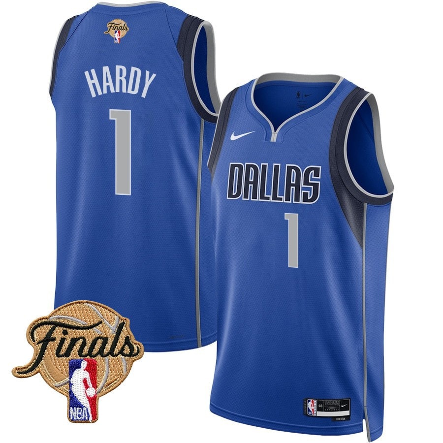 Jaden Hardy Dallas Mavericks 2024 Finals Patch Swingman Jersey Icon Edition Blue