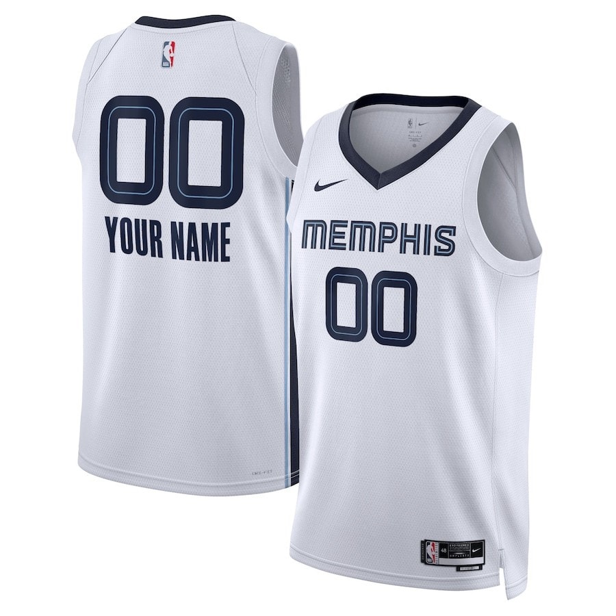 Memphis Grizzlies 2023/24 Association Swingman Custom Jersey White Unisex Adult Sizes