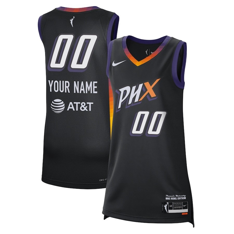 Phoenix Mercury 2024 Rebel Edition Custom Unisex Jersey Black Multicolor