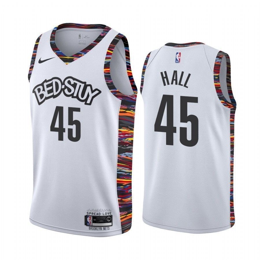 Donta Hall Brooklyn Nets White City Biggie Jersey Unisex - Adult Sizes