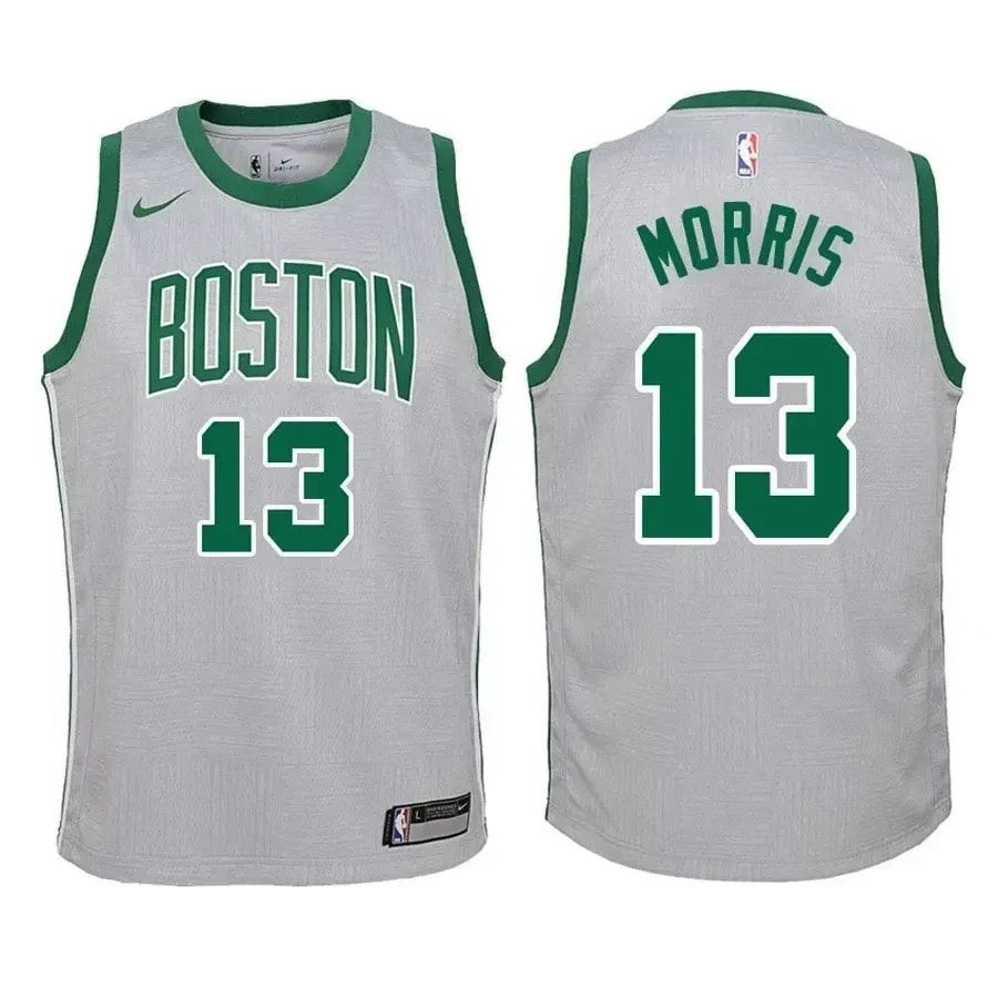 Marcus Morris 13 Boston Celtics City Edition Gray Basketball Jersey Unisex