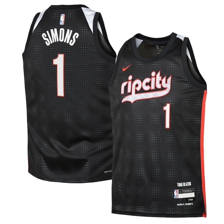 Anfernee Simons Portland Trail Blazers 2024/25 City Edition Swingman Jersey Black