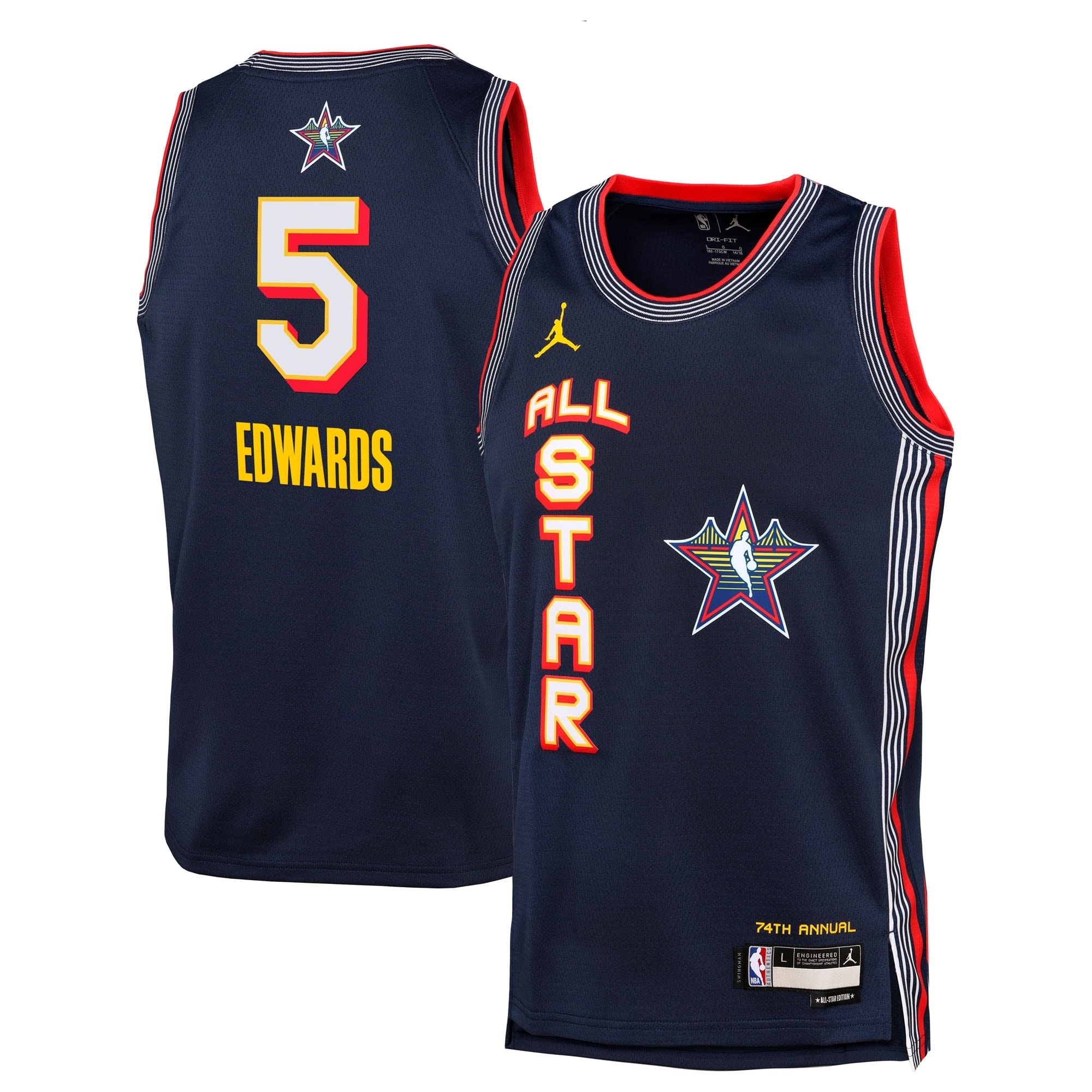 NBA Jordan Brand All Star Swingman Anthony Edwards Jersey Navy