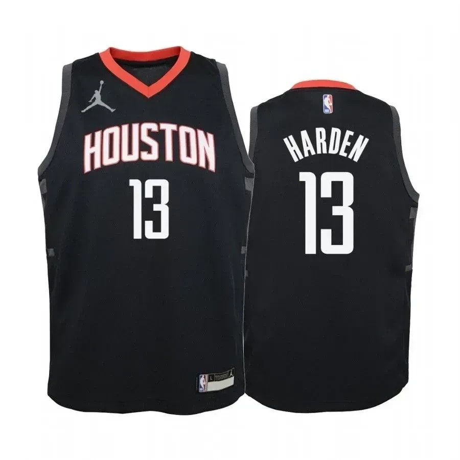 James Harden Houston Rockets Black State Jersey - Unisex