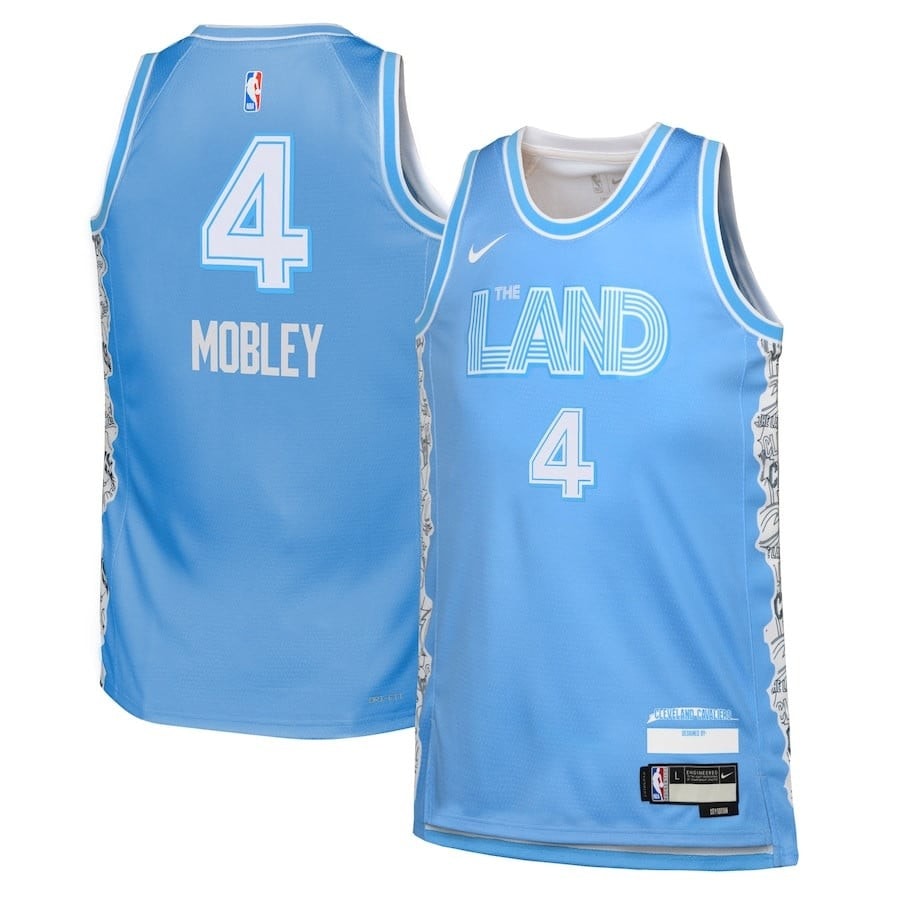 Evan Mobley 4 Cleveland Cavaliers 2024/25 Swingman Jersey City Edition Light Blue