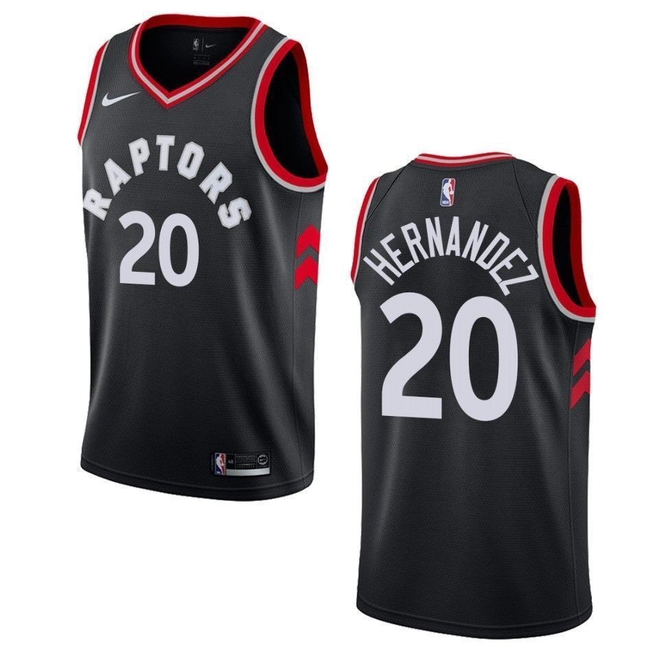 Men's Toronto Raptors Dewan Hernandez Statement Swingman Jersey Black