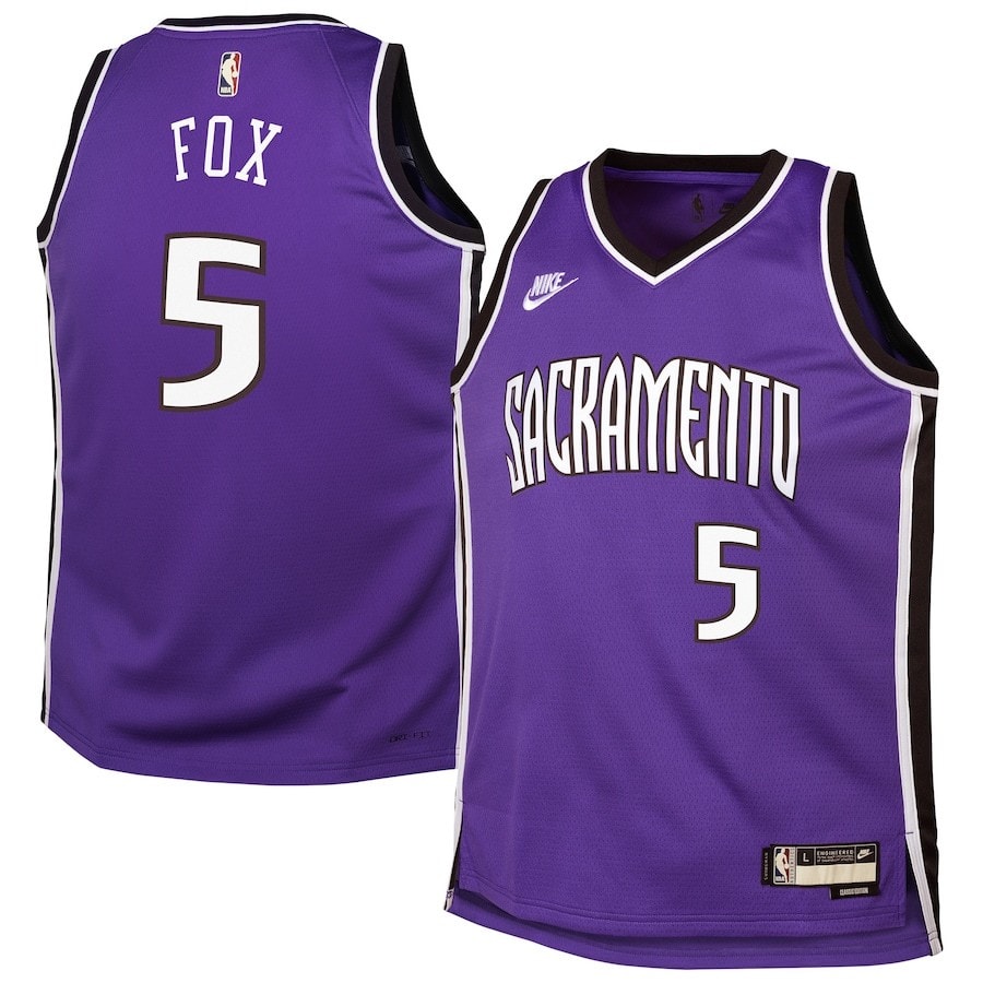 De'Aaron Fox 5 Sacramento Kings 2024/25 Swingman Jersey Purple Classic Edition