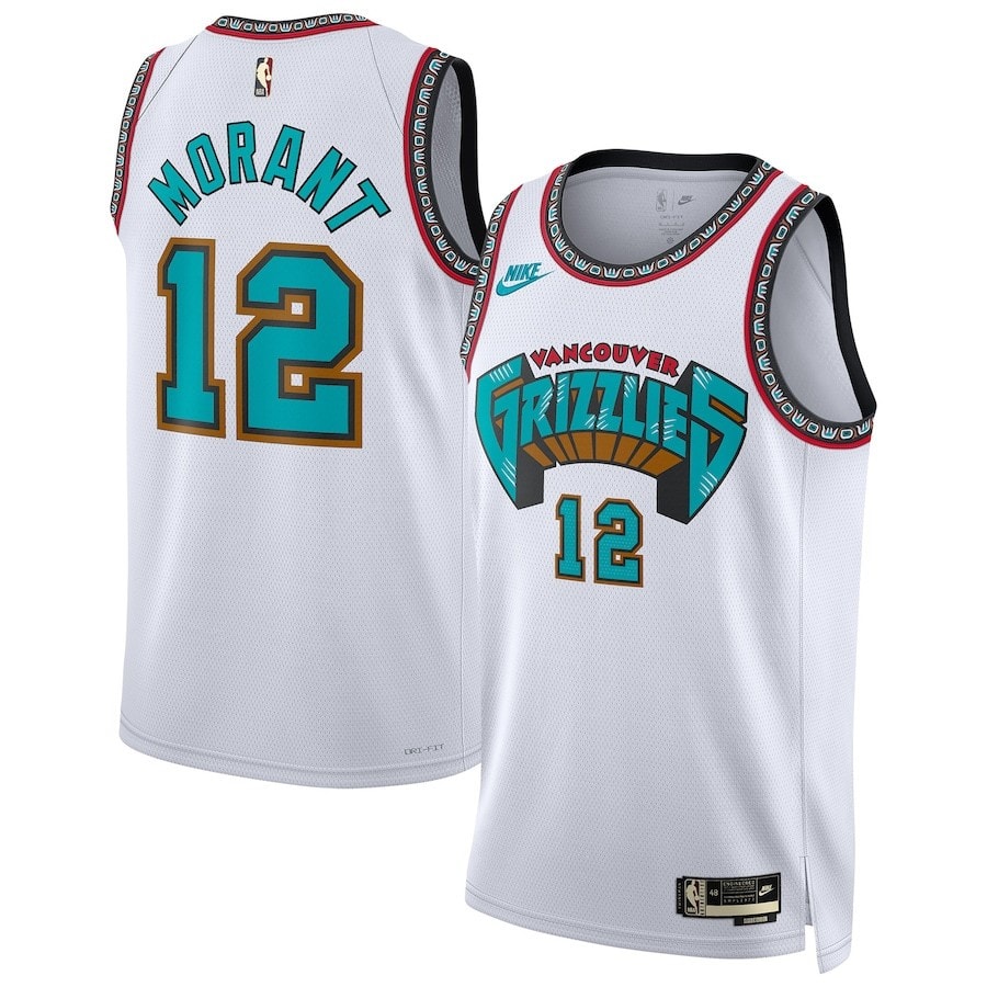 Ja Morant 12 Memphis Grizzlies Unisex 2024/25 Swingman Jersey White Classic Edition