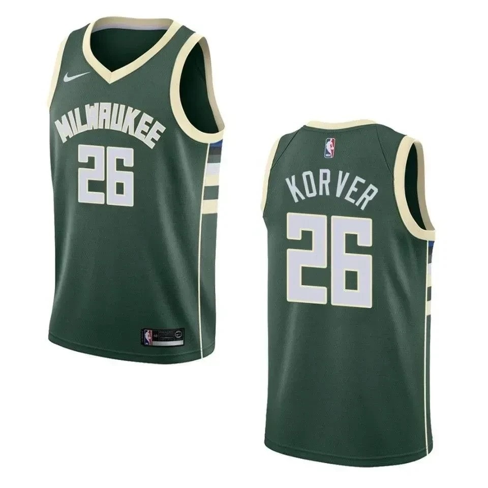 Men's Milwaukee Bucks Kyle Korver #26 Icon Swingman Jersey Green