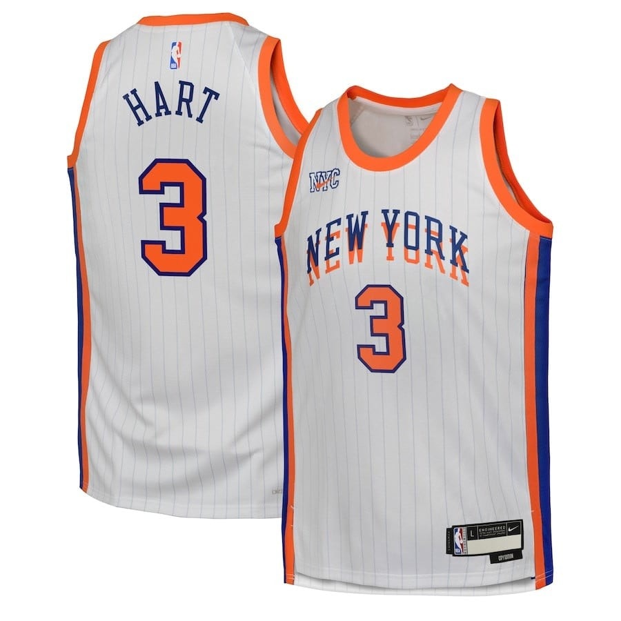 Josh Hart 3 New York Knicks 2024/25 Swingman Jersey City Edition White