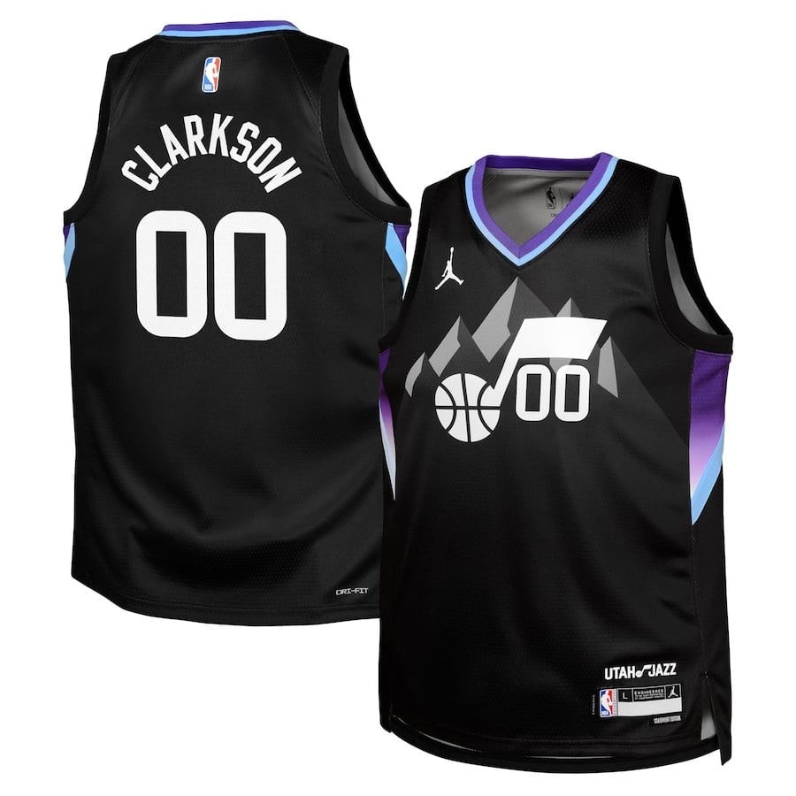 Jordan Clarkson 00 Utah Jazz 2024/25 Swingman Jersey Statement Edition Black