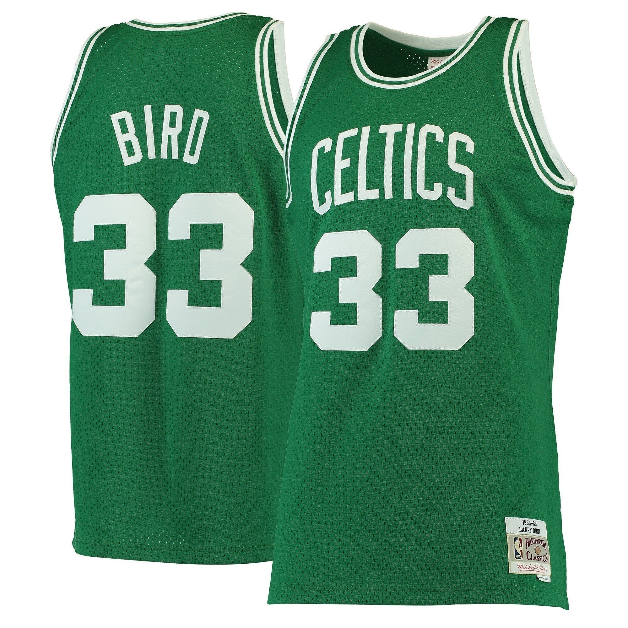 Larry Bird Boston Celtics Mitchell & Ness 1985-86 Hardwood Classics Swingman Jersey Kelly Green
