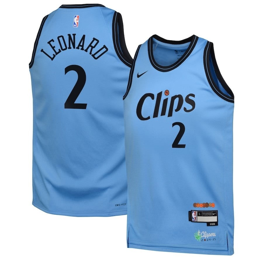 Kawhi Leonard 2 LA Clippers 2024/25 Swingman Jersey City Edition Light Blue