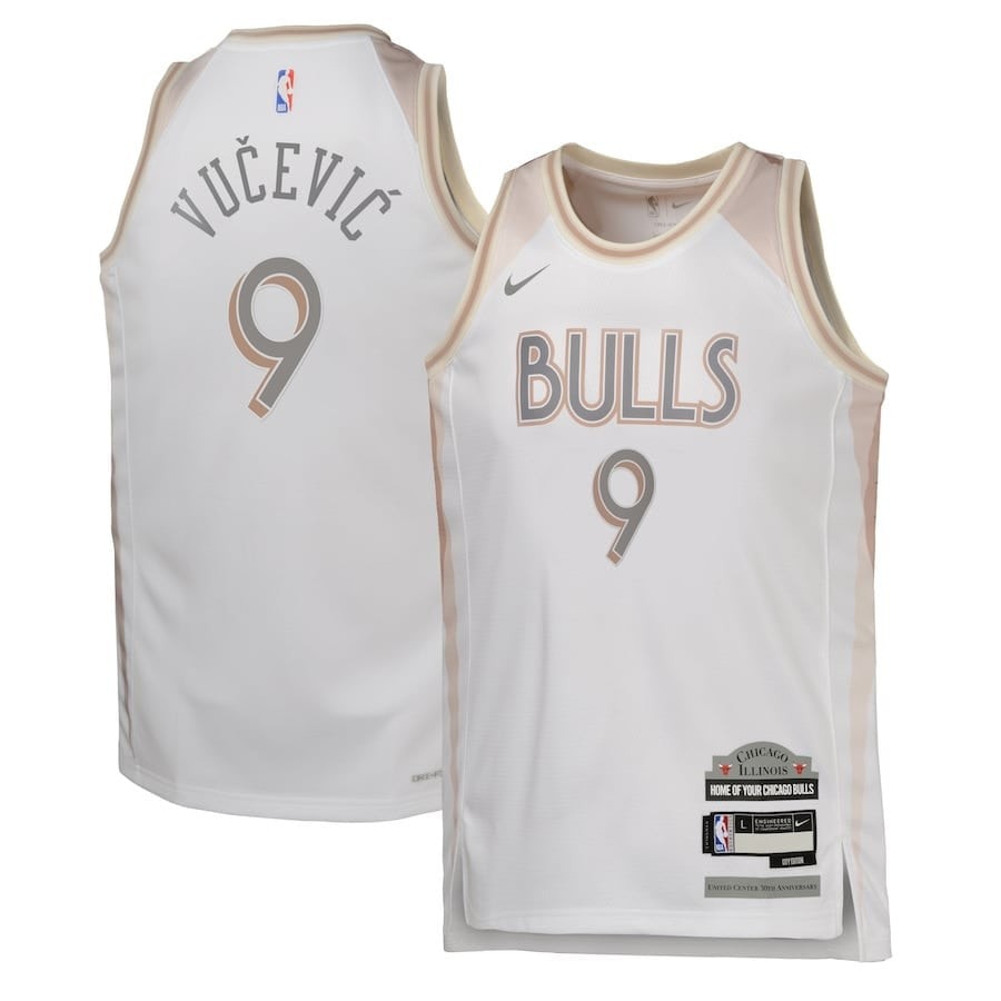 Nikola Vucevic #9 Chicago Bulls 2024/25 Swingman Jersey City Edition White