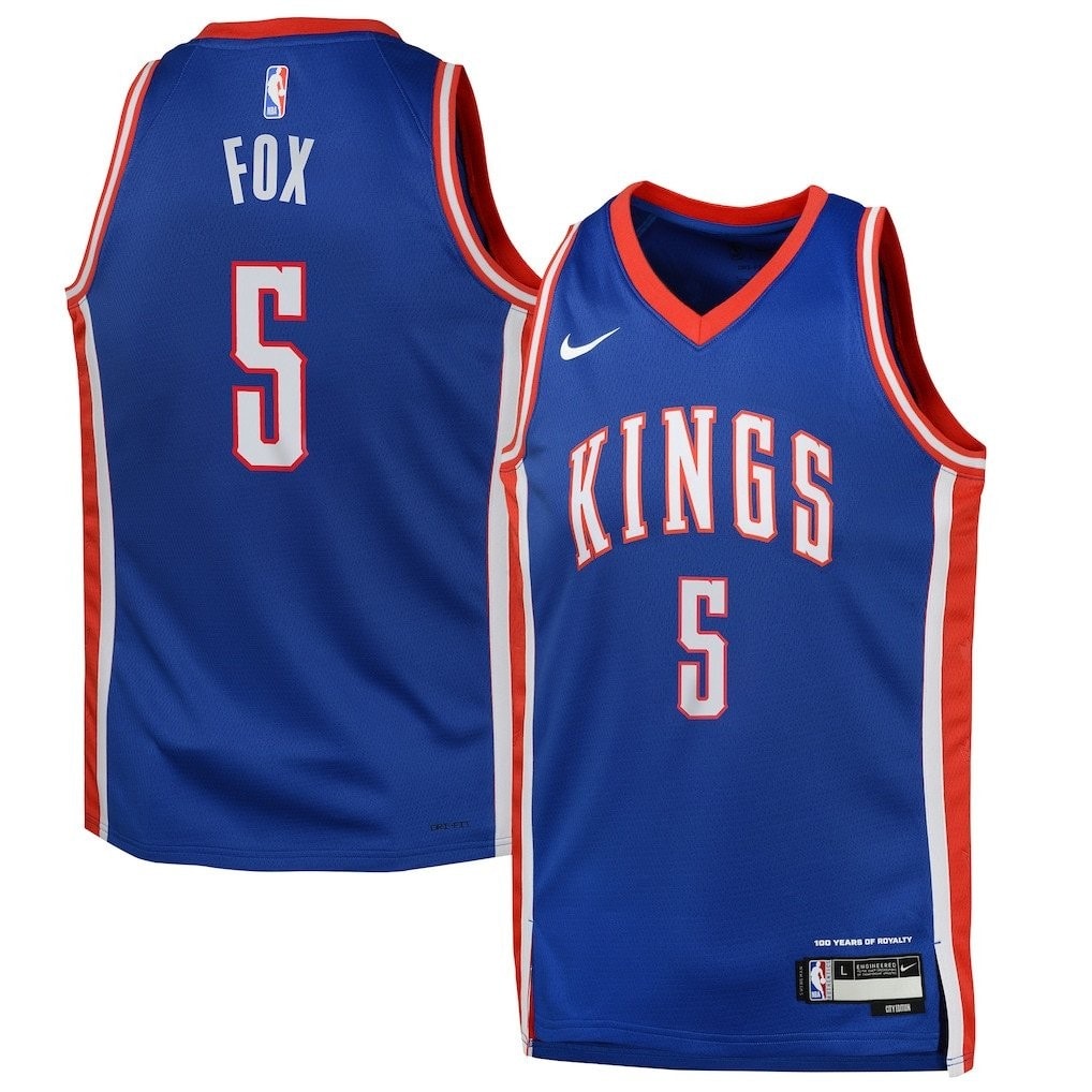 De'Aaron Fox 5 Sacramento Kings 2024/25 Swingman Jersey City Edition Blue