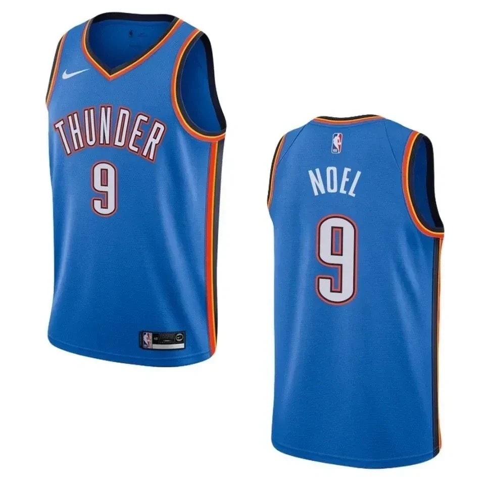Men's Oklahoma City Thunder Nerlens Noel #9 Icon Swingman Jersey Blue