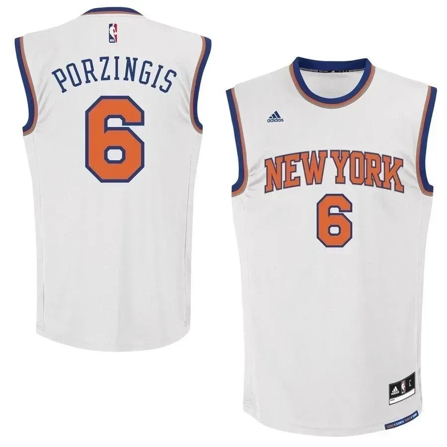 Kristaps Porzingis New York Knicks Jersey White Unisex Adult Sizes