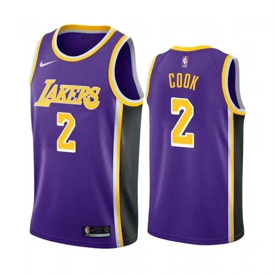 Men's Los Angeles Lakers Quinn Cook #2 Stitched Jersey Multicolor