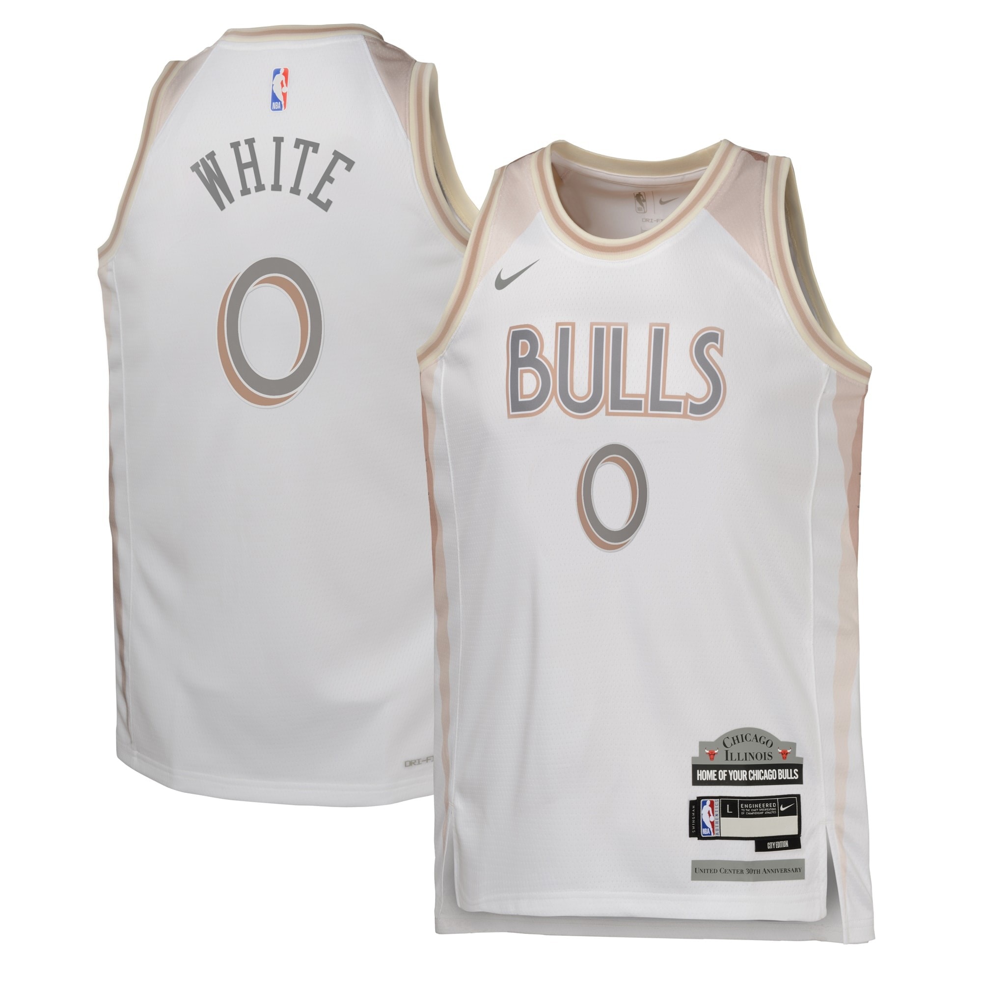 Chicago Bulls 2024 City Edition Swingman Jersey Blanco Coby White S-XXL