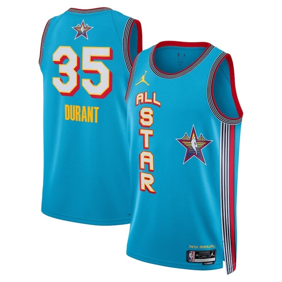 Kevin Durant 35 NBA All Star 2025 Swingman Unisex Jersey Light Blue