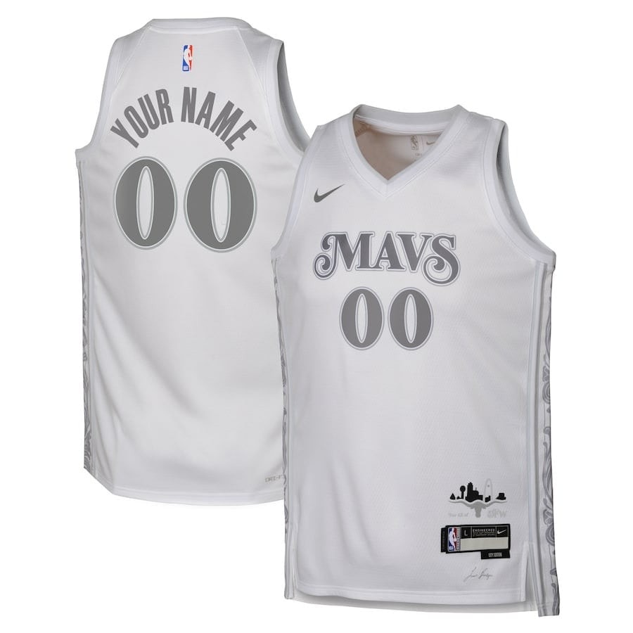 Dallas Mavericks 2024/25 Swingman Custom Jersey City Edition White