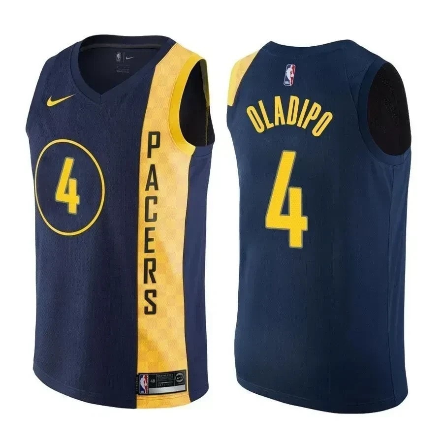 Pacers Victor Oladipo 4 City Edition Navy Basketball Jersey - Adult Sizes