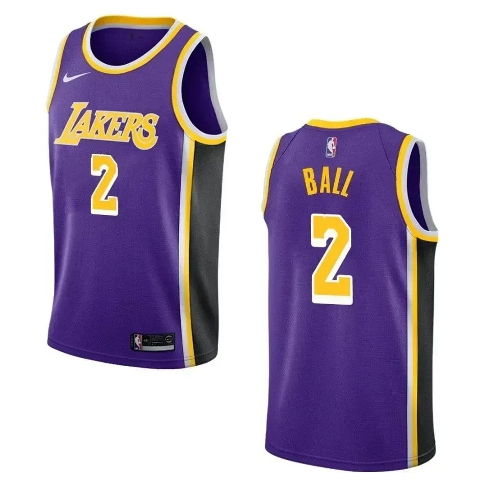 Men's Los Angeles Lakers Lonzo Ball Statement Swingman Jersey Purple