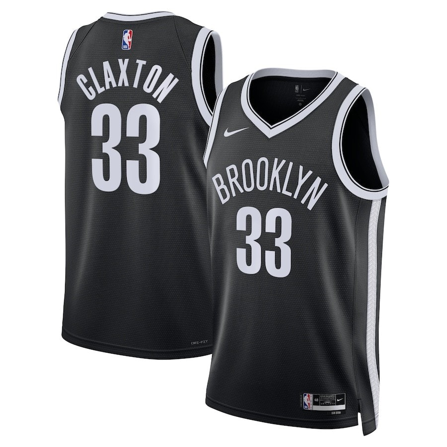 Nic Claxton 33 Brooklyn Nets Unisex Swingman Jersey Icon Edition Black