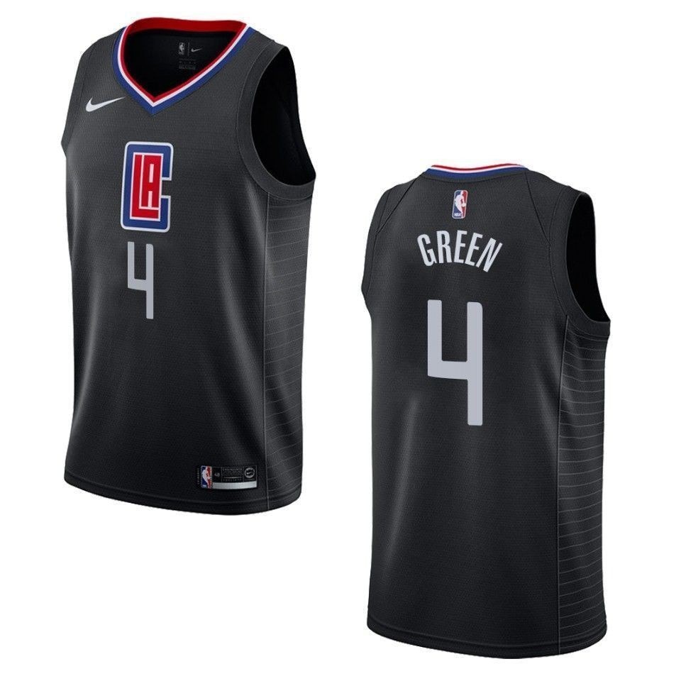 Men's Los Angeles Clippers Jamychal Green #4 Statement Swingman Jersey Black