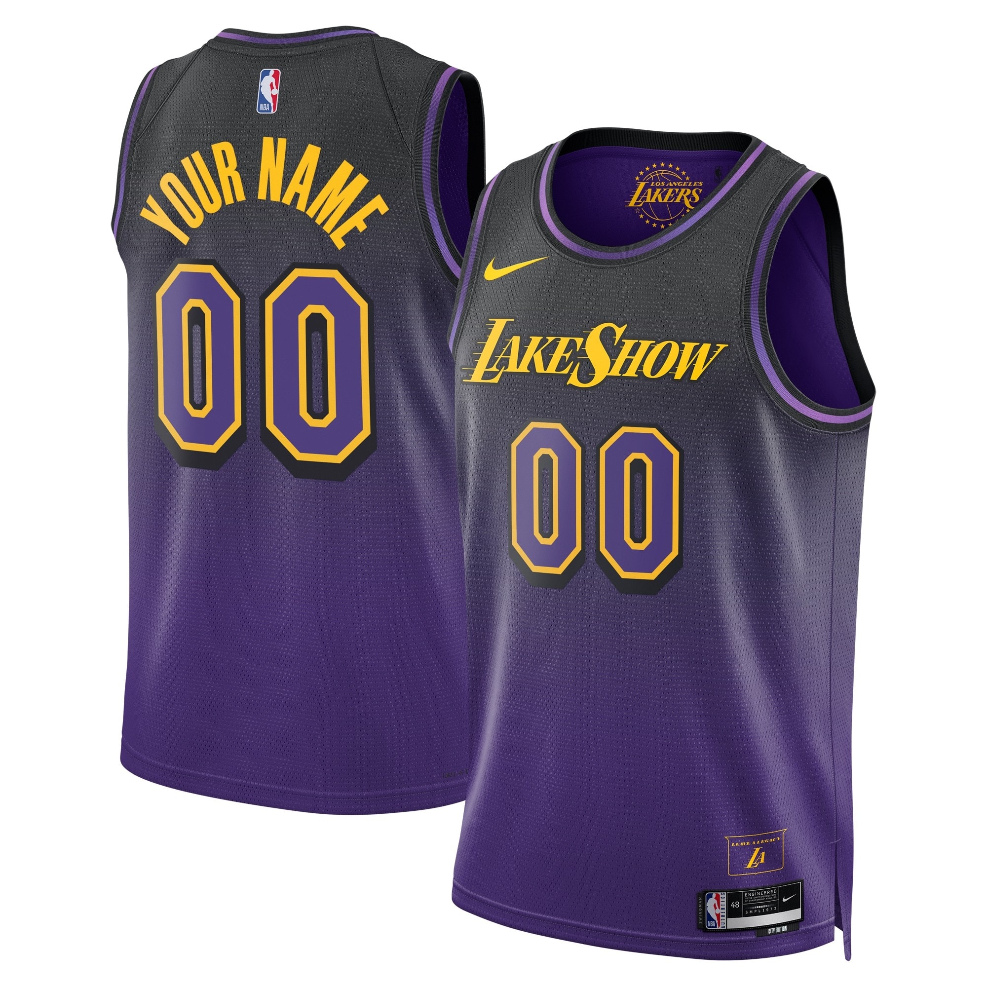 Los Angeles Lakers City Edition Swingman Jersey 2024 Custom Unisex Multicolor