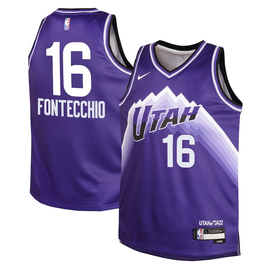 Simone Fontecchio 16 Utah Jazz 2023/24 City Edition Swingman Jersey Purple