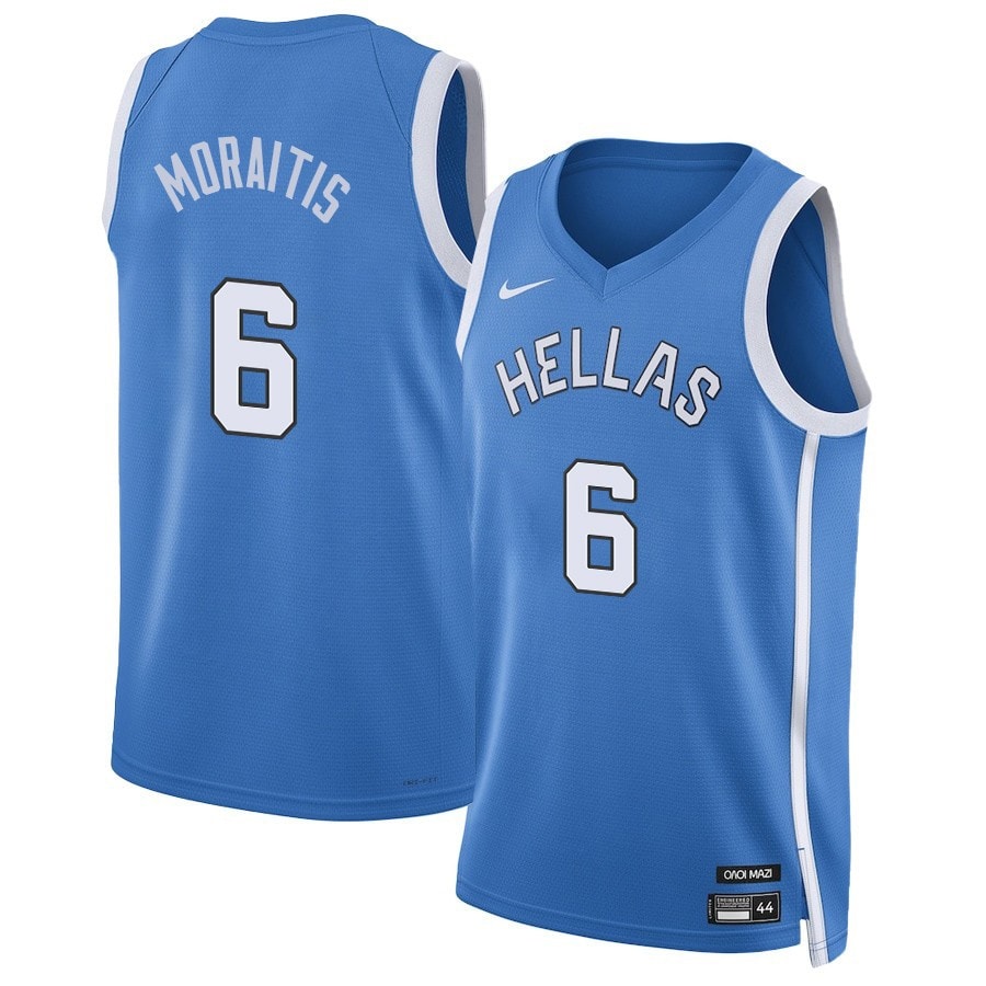 Dimitris Moraitis Greece Basketball 2024 Olympics Player Limited Unisex Jersey Blue Multicolor