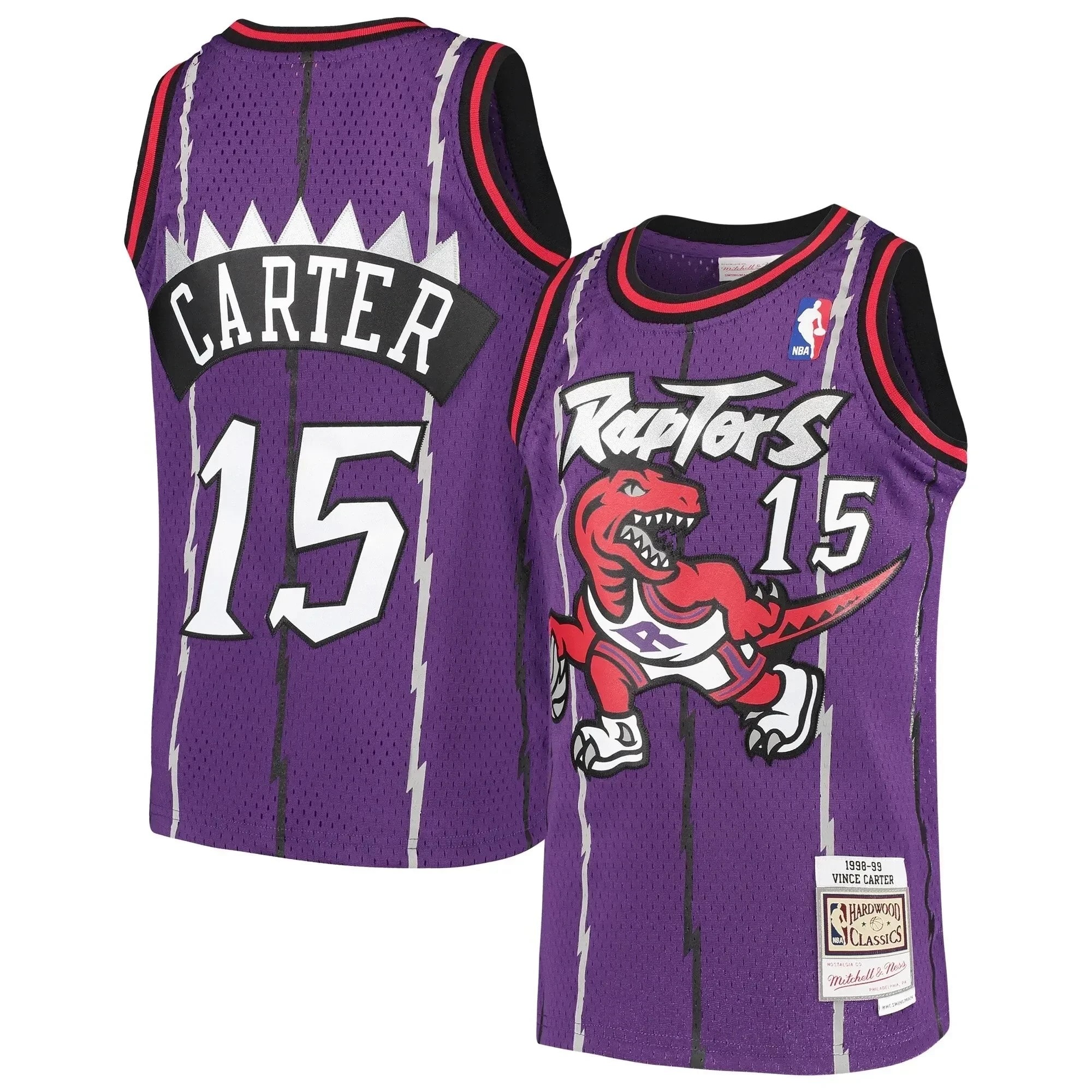 Vince Carter Toronto Raptors Mitchell & Ness 1998/99 Hardwood Classics Swingman Throwback Jersey Purple