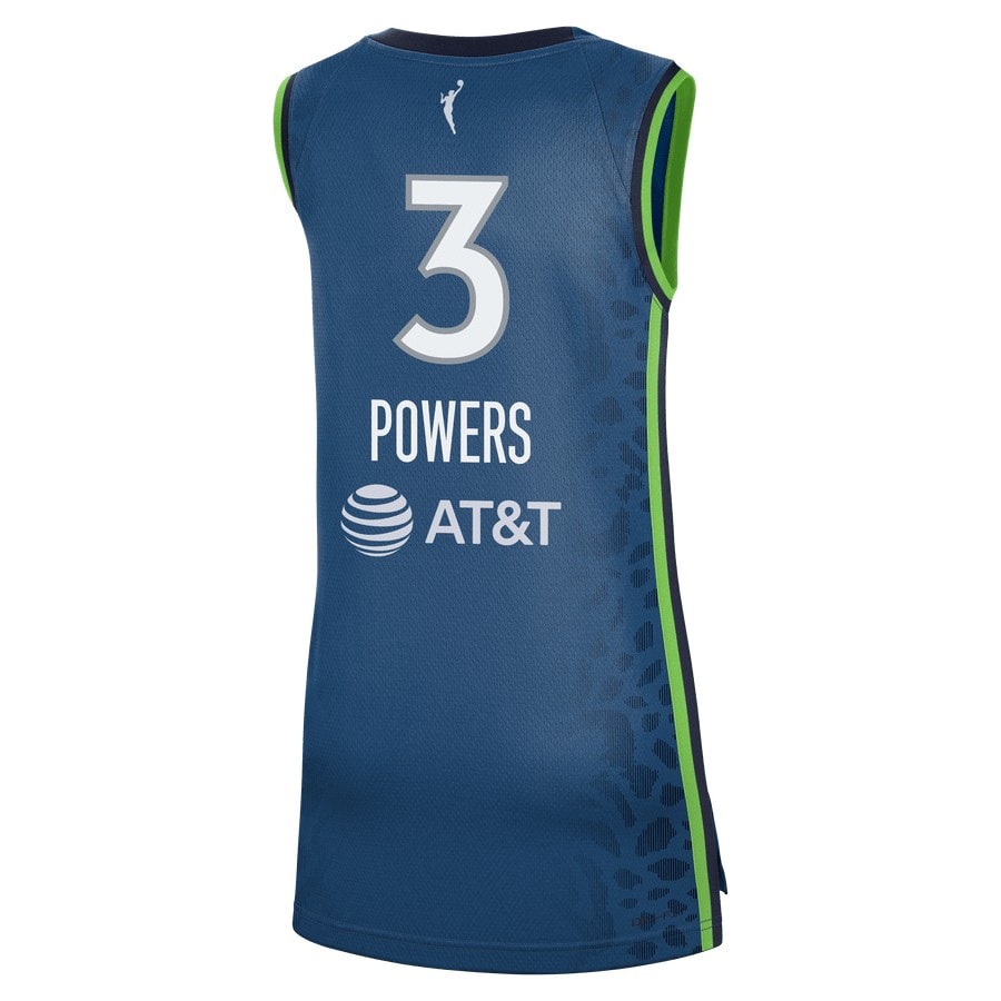 Powers 3 Minnesota Lynx Explorer Jersey Blue Multicolor Unisex