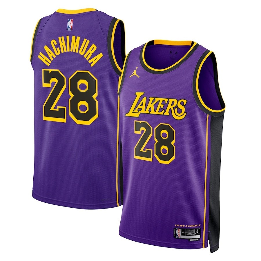 Rui Hachimura 28 Los Angeles Lakers Unisex Swingman Jersey Statement Edition Purple