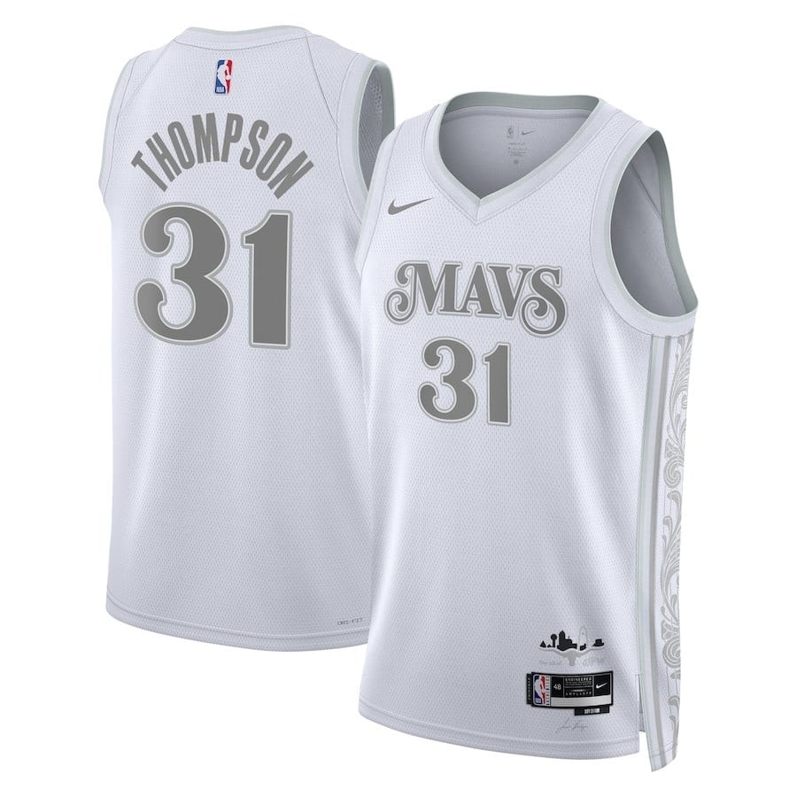 Klay Thompson 31 Dallas Mavericks Unisex 2024/25 Swingman Player Jersey City Edition White
