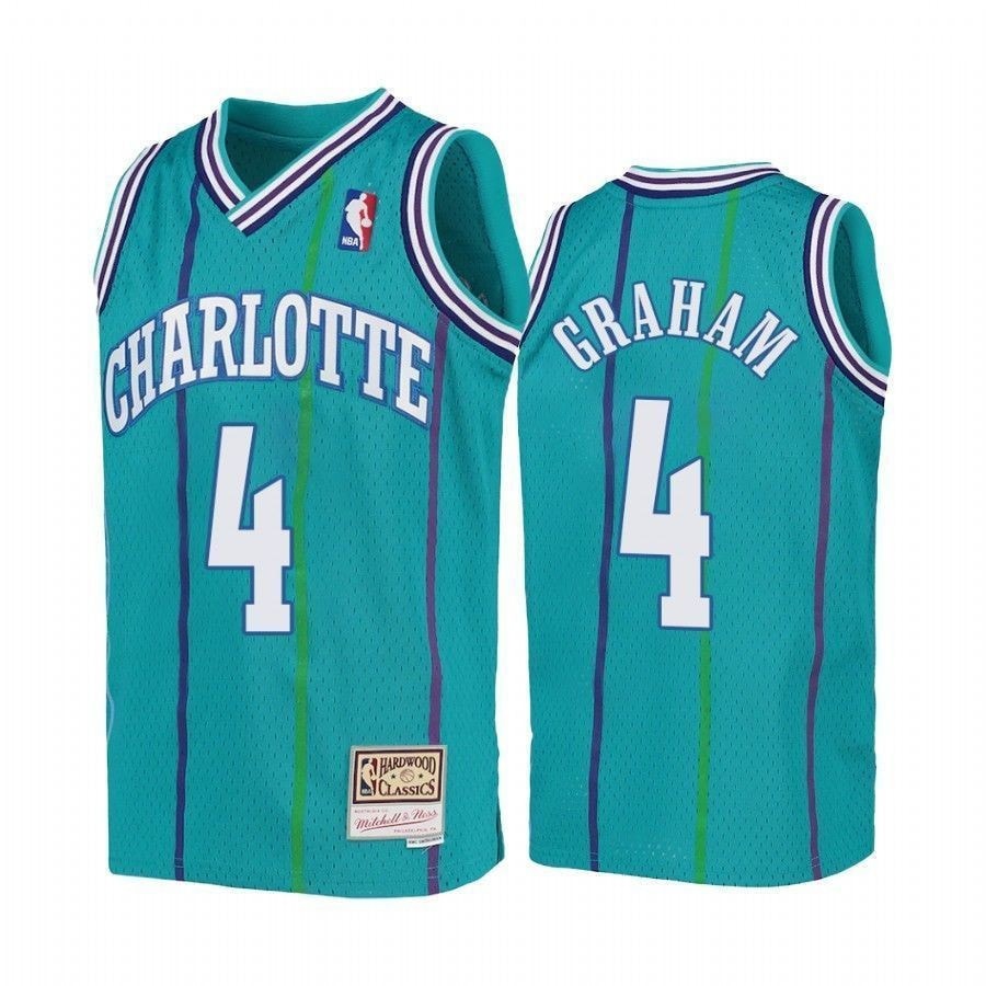Devonte' Graham Charlotte Hornets Teal Hardwood Classics Jersey - Unisex Polyester