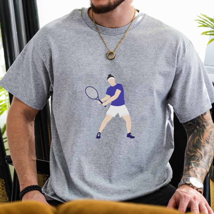 Man Playing Tennis With A Racquet T-Shirt
