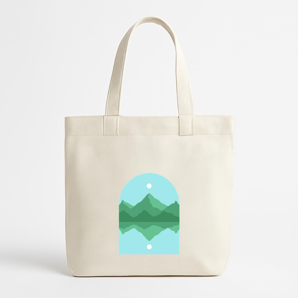 Mountain Reflected In A Mirror Canvas Tote Bag