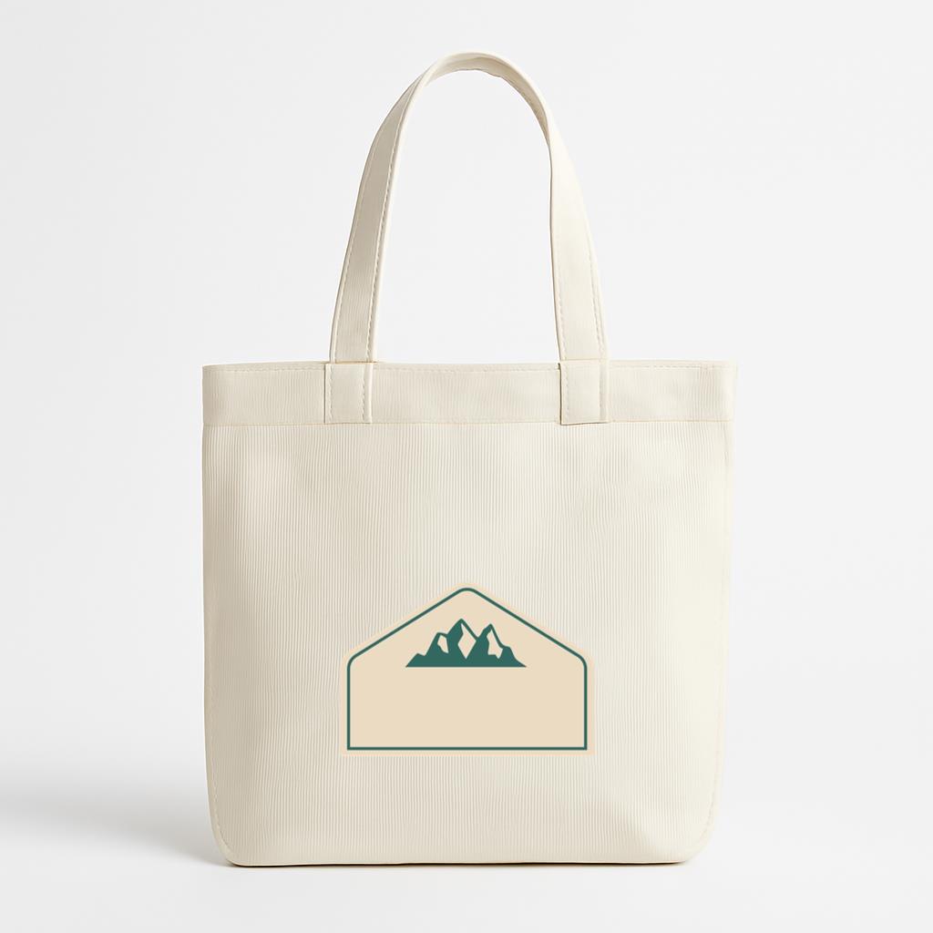 Mountain Rocks Nature Label Canvas Tote Bag